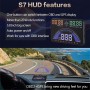 S7 5.8 inch Car GPS HUD / OBD2 Vehicle-mounted Gator Automotive Head Up Display Security System with Dual Display, Support Car Local Real Time & Real Speed & Turn Speed & Water Temperature & Oil Consumption & Driving Distance / Time & Voltage & Elevation 