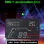 Q700 OBD2 HUD 5,5-дюймовый автомобильный головок Head Up System Security с разноцветным светодиодом, скоростью и обойдением и температурой воды и потреблением масла и расстоянии вождения / расстоянием времени и напряжением, над скоростью тревоги, сигнализ