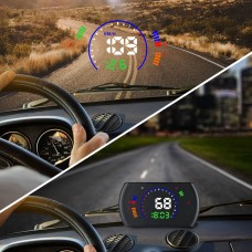 S600 Multi-function HUD 5.8 inch OBD2 Windshield Projector Head-up Display, Speed & RPM & Water Temperature & Oil Consumption & Driving Distance / Time & Voltage Display, Over Speed Alarm