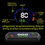 S600 Multi-function HUD 5.8 inch OBD2 Windshield Projector Head-up Display, Speed & RPM & Water Temperature & Oil Consumption & Driving Distance / Time & Voltage Display, Over Speed Alarm