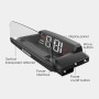 H408S Car 3.7 inch OBD Mode HUD Head-up Display Support Engine Failure Alarm / Water Temperature Alarm Voltage Alarm