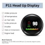 P11 OBD2 + GPS MODE CAR HUD HEAD-UP HEAD-UP DEMPLAY DETURPTH / SPEED CANTARION / PUSTAGE / ENRACH
