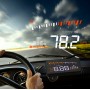 X5 HUD 3 -дюймовый универсальный многочасочный дисплей Head Up с системой OBDII EOBD, датчиками света, скоростью вращения, блоком скорости вращения, маркой блока, напряжением, температурой воды, отметками тревоги (черный)