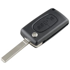 Для кнопок Peugeot 2 Интеллектуальная ключ автомобиля с дистанционным управлением со встроенным чипсом и аккумулятором и держателем, без рифмы, частота: 433 МГц