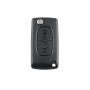 For PEUGEOT 2 Buttons Intelligent Remote Control Car Key with Integrated Chip & Battery & Holder, without Grooved, Frequency: 433MHz