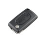 For PEUGEOT 2 Buttons Intelligent Remote Control Car Key with Integrated Chip & Battery & Holder, without Grooved, Frequency: 433MHz