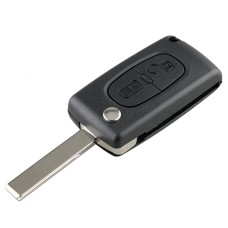 Для кнопок Peugeot 2 Интеллектуальная ключ автомобиля с дистанционным управлением с PCF7961 Интегрированный чип и батарея и держатель и щелевой клавиш и сигнал Ask, частота: 433 МГц