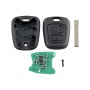 For PEUGEOT 206 / 307 2 Buttons Intelligent Remote Control Car Key with Integrated Chip & Battery, without Grooved, Frequency: 433MHz