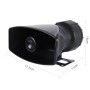 HJS-78005 12V 60W 300dB Car Electric Alarm Air Horn Siren Speaker 5 Sound Tone/ 3 Sound Tone Super Loud With Mic, Cable Length: 60cm