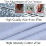 Aluminum Film PEVA Cotton Wool Anti-Dust Waterproof Sunproof Anti-frozen Anti-scratch Heat Dissipation SUV Car Cover with Warning Strips, Fits Cars up to 4.7m(183 inch) in Length