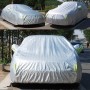 Aluminum Film PEVA Cotton Wool Anti-Dust Waterproof Sunproof Anti-frozen Anti-scratch Heat Dissipation SUV Car Cover with Warning Strips, Fits Cars up to 4.7m(183 inch) in Length