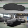 Анти-Дюст против UV-изоляции эластичной силовой валовой валовой автомобиль для автомобиля хэтчбека, размер: 3,9 м ~ 4,19 м (черный)
