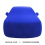 Анти-Дюст против UV-изолируемого эластичной силовой валовой валовой автомобиль для автомобиля седана, размер: L, 4,9 м ~ 5,25 м (синий цвет)