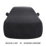 Анти-Дюст против UV-изолируемого эластичной силовой валовой валовой валотный автомобиль для автомобиля седана, размер: M, 4,65 млн. ~ 4,89 м (черный)