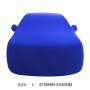 Анти-Дюст против UV-изоляции эластичной валовой валовой валотный валотный автомобиль для внедорожника, размер: L, 4,78 м ~ 5,04 м (синий цвет)