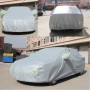 ПВХ против Dust Sunproof Hatchback Cover с предупреждающими полосами, вполне подходит для автомобилей до 4,1 млн. (160 дюймов).