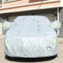 PEVA Anti-Dust Waterproof Sunproof Sedan Car Cover with Warning Strips, Fits Cars up to 4.9m(191 inch) in Length