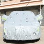 Peva Anti-Dust Waterproof Sunproof Hatchback Cover с предупреждающими полосками, подходит для автомобилей до 4,5 м (177 дюймов) в длину