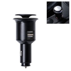 Car Dual USB Charger Air Purifier Negative Ions Air Cleaner (Black)