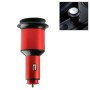 Car Dual USB Charger Air Purifier Negative Ions Air Cleaner (Red)