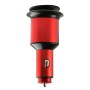 Car Dual USB Charger Air Purifier Negative Ions Air Cleaner (Red)