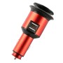 Car Dual USB Charger Air Purifier Negative Ions Air Cleaner (Red)