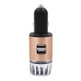 2 in 1 Car Negative-ion  Aromatherapy Air Purifier Humidifier + Dual USB Port Car Charger (Gold)