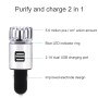 2 in 1 Car Negative-ion  Aromatherapy Air Purifier Humidifier + Dual USB Port Car Charger (Silver)