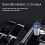 2 in 1 Car Negative-ion  Aromatherapy Air Purifier Humidifier + Dual USB Port Car Charger (Silver)