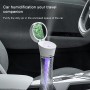 USB Car Transparent Magic Tower Small Waist Humidifier with Vanity Mirror & LED Light, Capacity: 250mL(Pink)