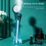 USB Car Transparent Magic Tower Small Waist Humidifier with Vanity Mirror & LED Light, Capacity: 250mL(Blue)