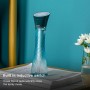 USB Car Transparent Magic Tower Small Waist Humidifier with Vanity Mirror & LED Light, Capacity: 250mL(Blue)