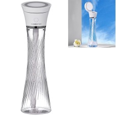 USB Car Transparent Magic Tower Small Waist Humidifier with Vanity Mirror & LED Light, Capacity: 250mL(White)