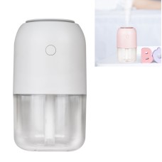 Colorful Car Portable Round USB Humidifier, Style: Rechargeable (White)