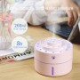 Diamonds Humidifier Desktop Car Night Light USB Sprayer Automatic Alcohol Sprayer, Capacity: 260mL, Battery Version(Pink)