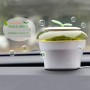 Car Auto Potted Plant Shape Cigarette Lighter Air Purifier Negative Ione Freshener Air Cleaner, Removes Pollen, Smoke, Bad Smell and Odors with Colorful Light(Purple)