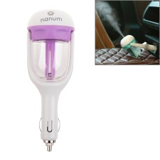 Nanum 50mL 180 Degree Rotation Aromatherapy Air Purifier Humidifier with Light, only for DC 12V Car Auto(Purple)