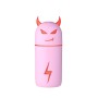 Cartoon Little Devil USB Portable Air Humidifier LED Light Essential Oil Aroma Diffuser(Pink)