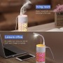 SQT-J02 Mini Fan Air Humidifier LED Night Lamp Aroma Essential Oil Diffuser with USB Port for Home Office Car(Royal Blue)