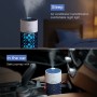 SQT-J02 Mini Fan Air Humidifier LED Night Lamp Aroma Essential Oil Diffuser with USB Port for Home Office Car(Royal Blue)