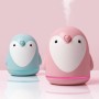 220ml Aroma Humidifier Cute Penguin USB Air Diffuser Home Office Car Mist Maker Air Purifier(Pink)