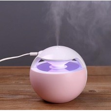 Mini USB Humidifier Creative Car Ultra Mute Atomizing Humidifier Colorful Light Atmosphere Air Humidifier(Pink)