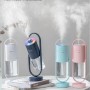 USB Rechargeable Projection Lamp Car Air Purifier(Dark blue)