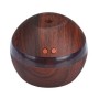 Imitation Wood Grain Ball Mini Car Humidifier USB Mute Big Spray Humidification Water Hydrator(Dark wood)