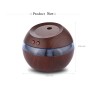 Imitation Wood Grain Ball Mini Car Humidifier USB Mute Big Spray Humidification Water Hydrator(Dark wood)