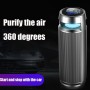 C360 Aluminum Alloy Negative Ion Car Cup Holder Type Deodorizing Air Purifier