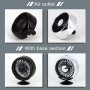 Портативный вентилятор электрического охлаждения автомобиля с базой (черный)