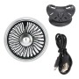 Portable Car Electric Cooling Fan with Base(Silver)