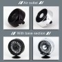 Portable Car Electric Cooling Fan with Base(Silver)