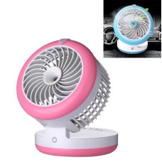 Car Multi-function Portable Electric Cooling Fan + Humidifier (Pink)